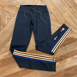 The Upside Charcoal Stripe Colorblock High Rise Leggings Size Small